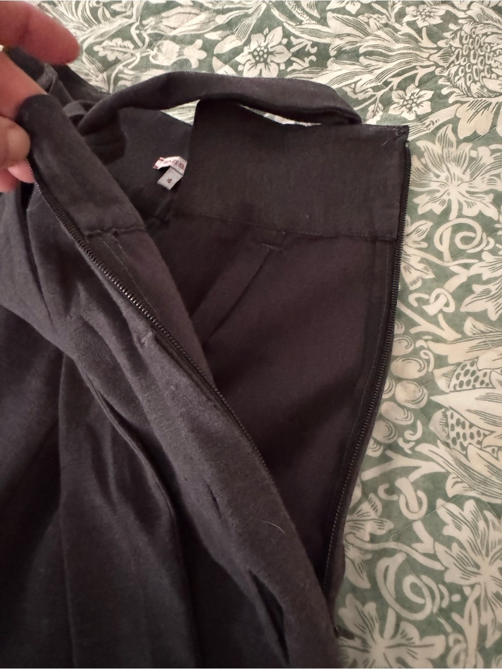 Frances Valentine Black Wide-Leg High Waist Trousers Sz 4 - Picture 5 of 11